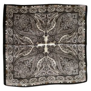 Carré satin soyeux foulard 70 cachemire noir beige gris toucher soie