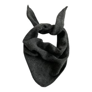 Écharpe triangle laine mélangée gris anthracite