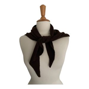 Châle écharpe triangle laine marron