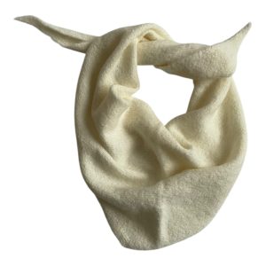 Écharpe triangle laine mélangée écru