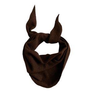 Écharpe triangle laine mélangée chocolat